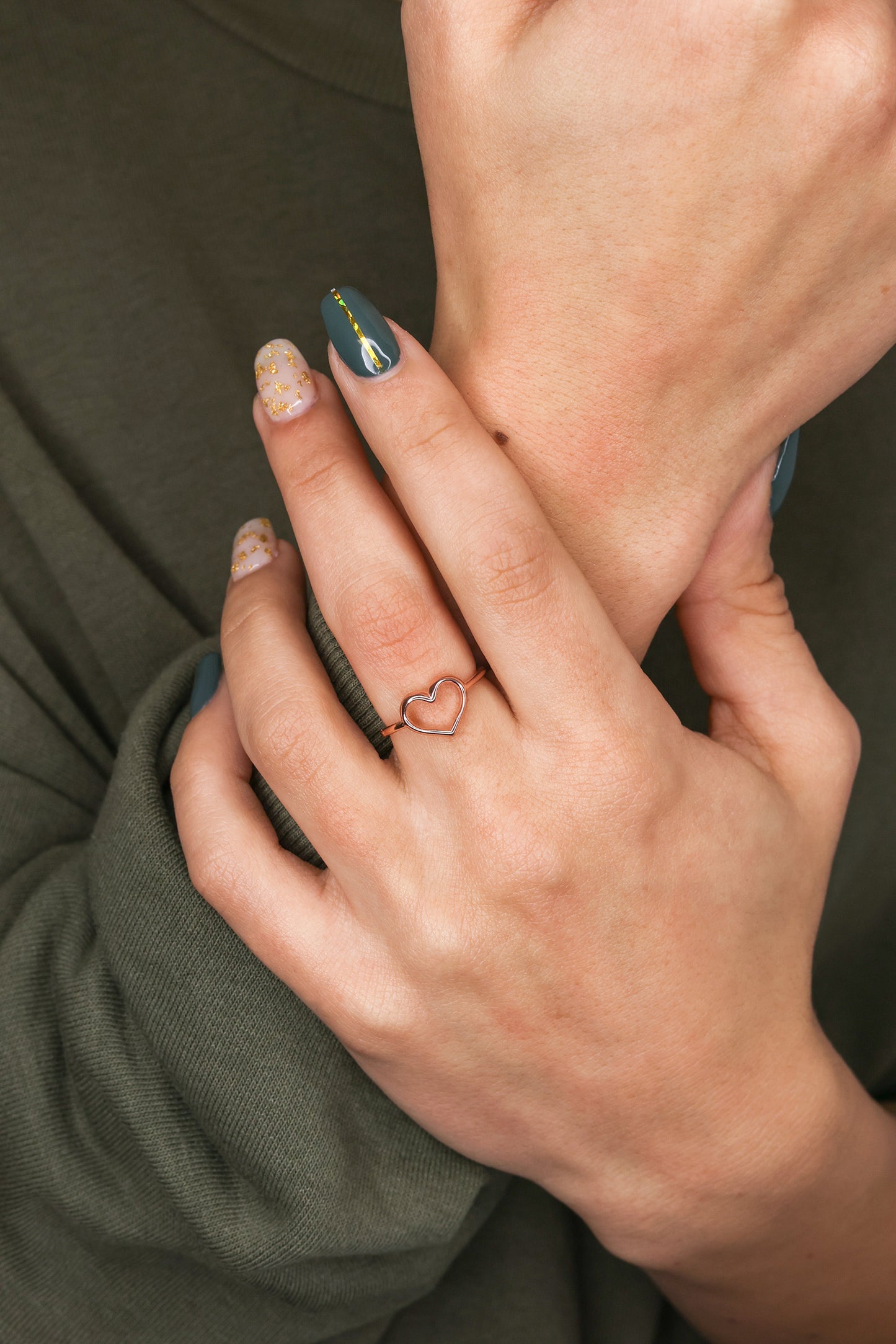 Bague Doppio Cuore Rose