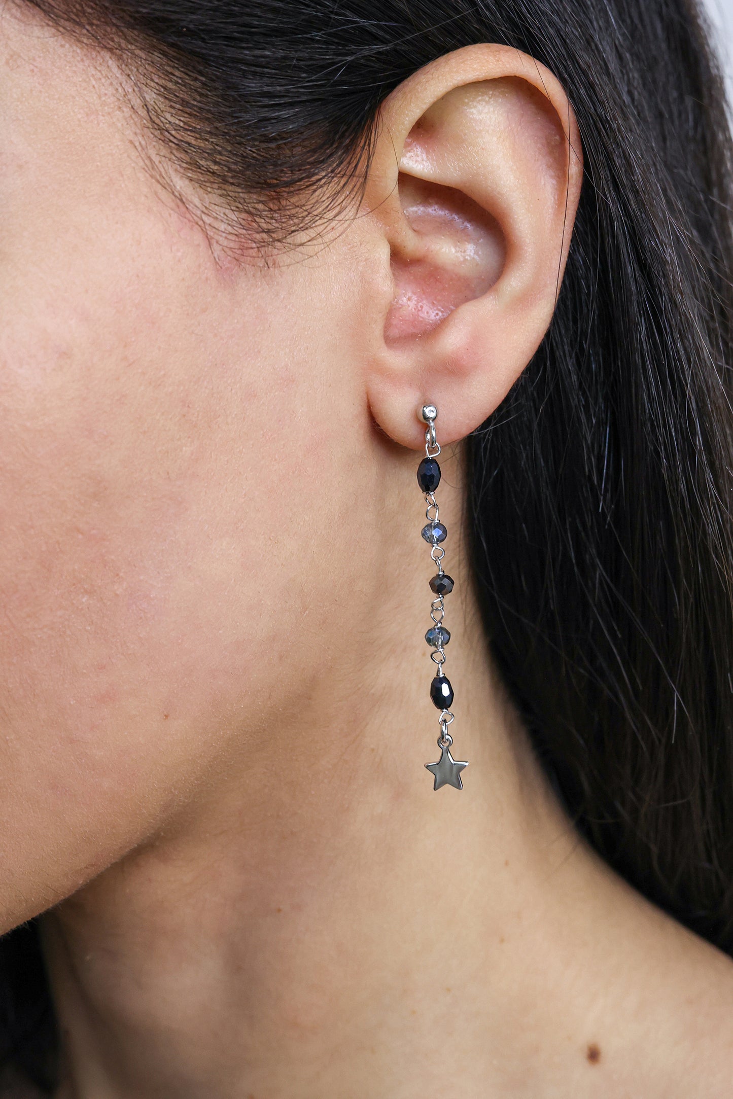 Boucles d'Oreilles La Nuit Argent (Paire)